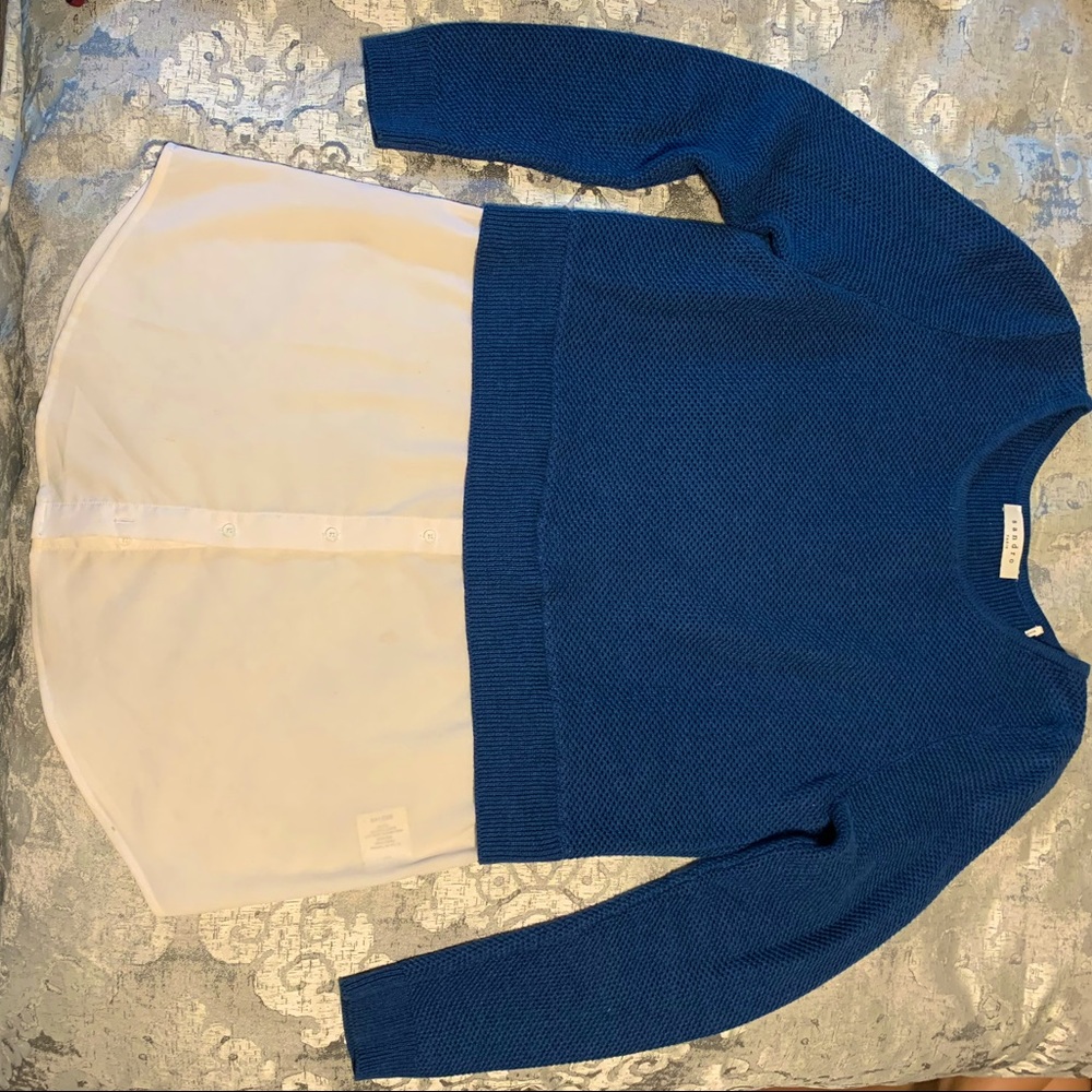 Sandro knitted sweater/shirt combination top